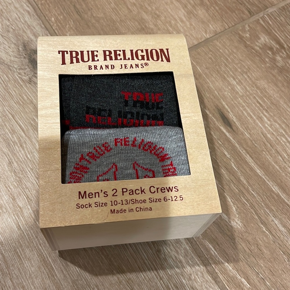 True Religion 2 Pack Crew Socks